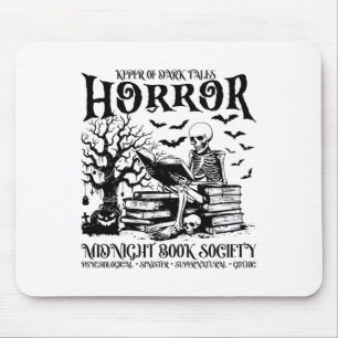 Halloween Horror Midnight Book Club Society Litera Mouse Mat