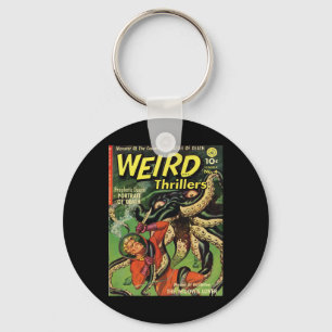 Halloween Horror Monster Vintage Comic Book Retro Key Ring