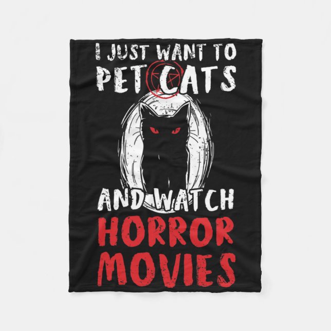 Halloween Horror Movie Design For A Halloween Fan  Fleece Blanket (Front)