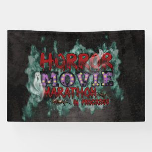 Halloween Horror Movie Marathon In Progress Banner