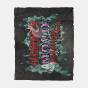 Halloween Horror Movie Marathon In Progress Fleece Blanket