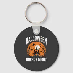Halloween Horror Night Haunted Castle Vintage Key Ring