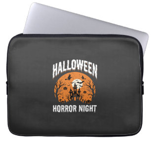 Halloween Horror Night Haunted Castle Vintage Laptop Sleeve