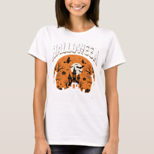 Halloween Horror Night Haunted Castle Vintage T-Shirt