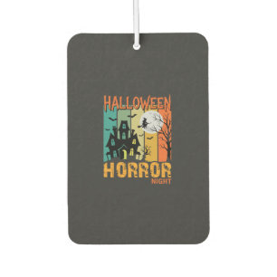 Halloween Horror Night Haunted House Vector_1 Car Air Freshener