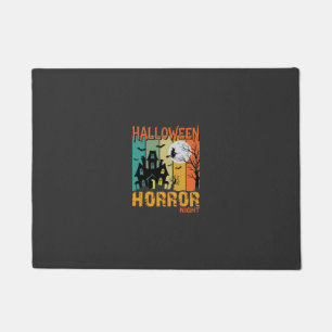 Halloween Horror Night Haunted House Vector_1 Doormat