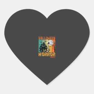 Halloween Horror Night Haunted House Vector_1 Heart Sticker