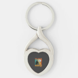 Halloween Horror Night Haunted House Vector_1 Key Ring