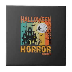 Halloween Horror Night Haunted House Vector_1 Tile