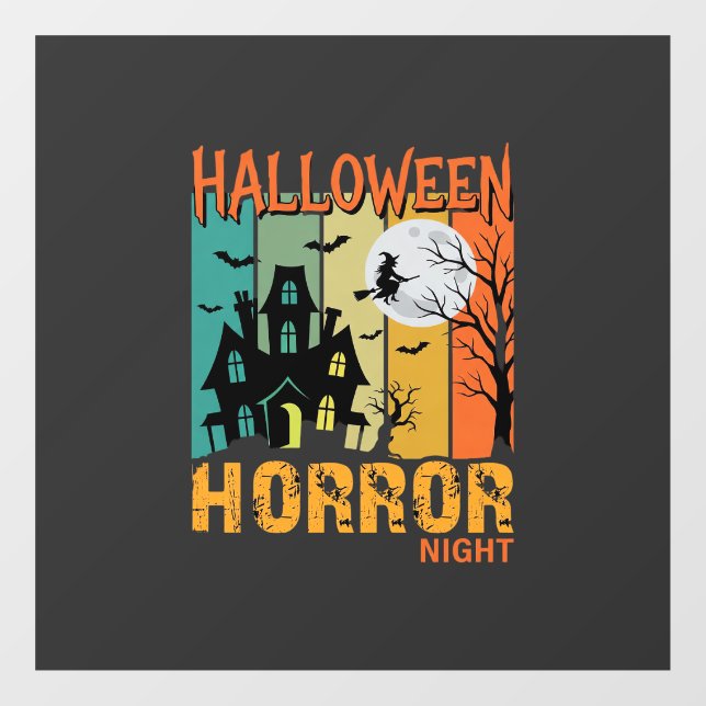 Halloween Horror Night Haunted House Vector_1 Window Cling (Sheet)
