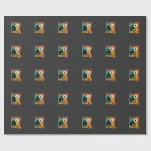 Halloween Horror Night Haunted House Vector_1 Wrapping Paper