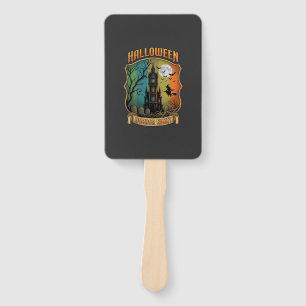 Halloween Horror Night Haunted House Witch Full Mo Hand Fan