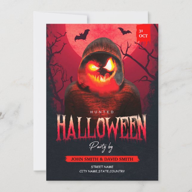 Halloween Horror Night Party Invitation (Front)