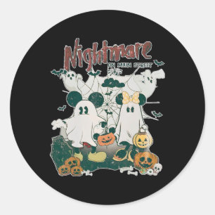 Halloween Horror Night Pumpkin Mouse Fun Halloween Classic Round Sticker
