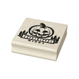 Halloween Horror Night Rubber Stamp