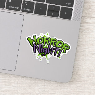 Halloween horror night sticker 