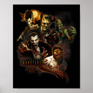 Halloween Horror Nights HHN Universal Monsters  Poster