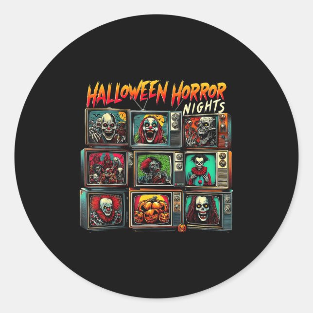 Halloween Horror Nights Y Movie  Classic Round Sticker (Front)