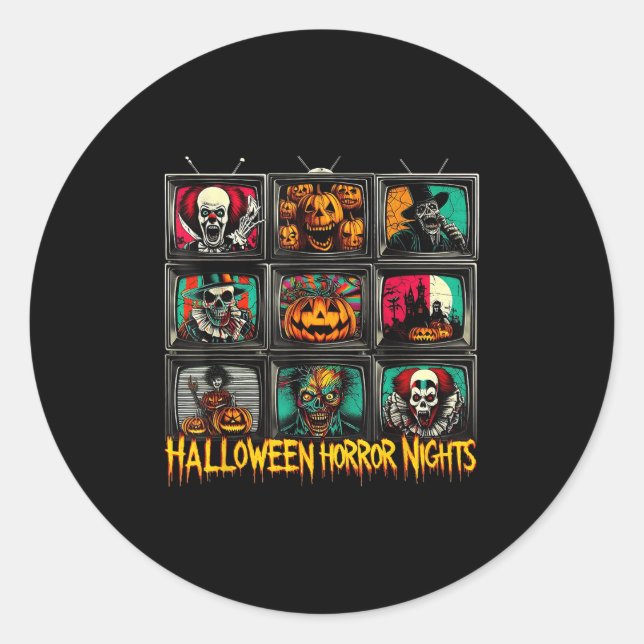 Halloween Horror Nights Y Movie  Classic Round Sticker (Front)