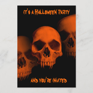Halloween horror party invitation