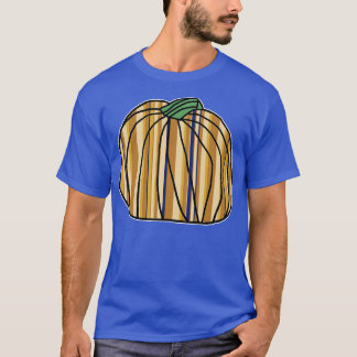 Halloween Horror Pumpkin Stone Stripes T-Shirt