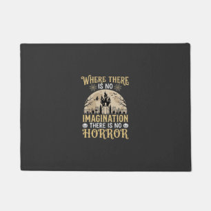 Halloween Horror Quote Haunted Castle Imagination Doormat