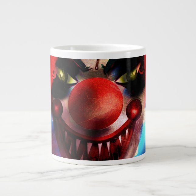 Halloween Horror Scary Clown Personalised Large Coffee Mug (Front)