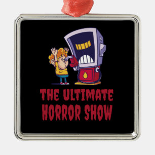 Halloween - Horror Show at Gas Station Metal Tree Decoration