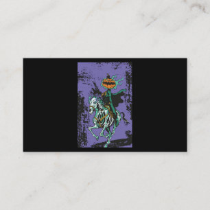 Halloween Horror Skeleton Cowboy Riding Horse Hall Business Card