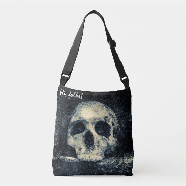 Halloween Horror Skull Crossbody Bag (Front)