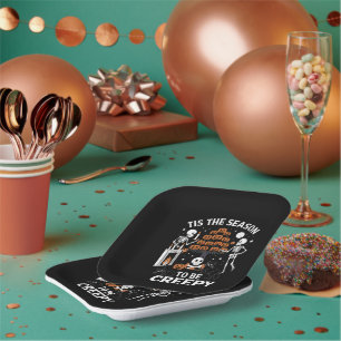 Halloween Horror Tis The Season To Be Creepy Paper Plate