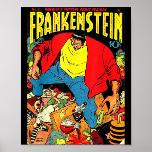 Halloween Horror Vintage Comic Book Retro Funny Poster