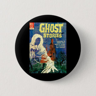 Halloween Horror Vintage Ghost Grim Reaper Comic 6 Cm Round Badge