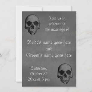 Halloween horror wedding invitation