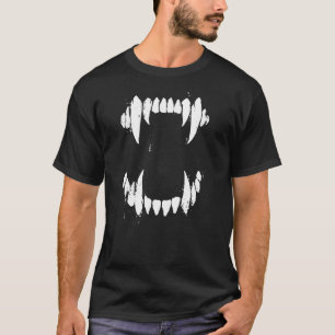 Halloween Horror Wolf Dog Vampire Monster Teeth Co T-Shirt
