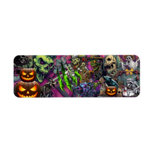 Halloween Horror Zombie Collage & Jack-O'-Lantern