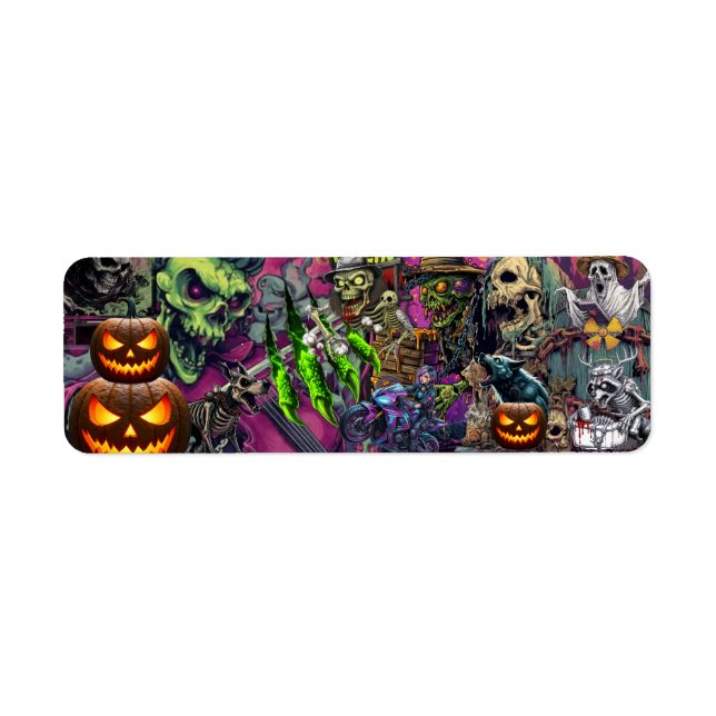 Halloween Horror Zombie Collage & Jack-O'-Lantern  (Front)
