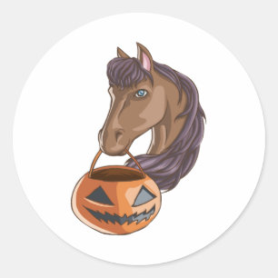 Halloween Horse Classic Round Sticker