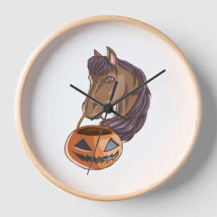 Halloween Horse Clock
