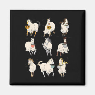 Halloween Horse Ghost Boo Pumpkin Costume For Men Magnet