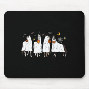 Halloween Horse Ghost Boo Pumpkin Costume For Men  Mouse Mat