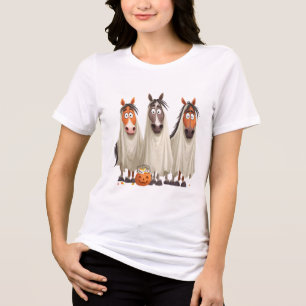 Halloween-Horse-Ghost-Clipart Tri-Blend Shirt