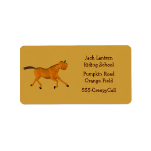 Halloween Horse Label