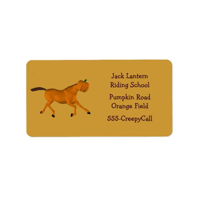 Halloween Horse Label (Front)