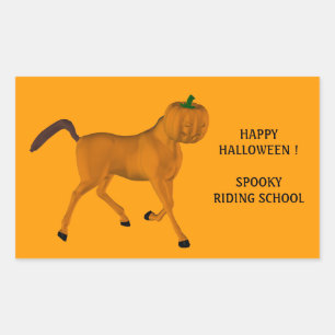 Halloween Horse Rectangular Sticker