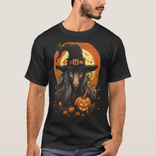 Halloween Horse Witch Hat Jack o Lantern Costume R T-Shirt