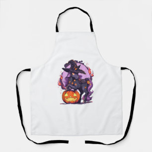 Halloween Horse Witch Hat Jack o Lantern Horse Rid Apron