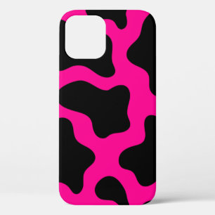 halloween hot pink cow print iPhone 12 case