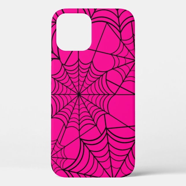 halloween hot pink spider web Case-Mate iPhone case (Back)