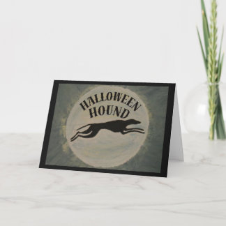 Halloween Hound in Full Moon Card